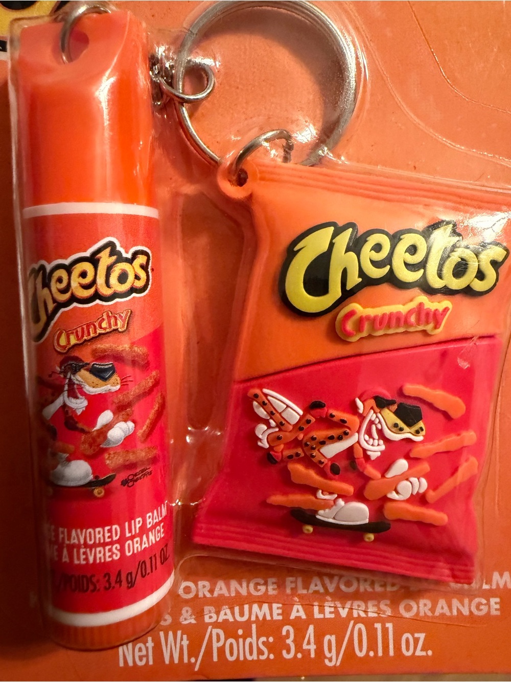 Cheetos Keychain and Flavored Lip Balm